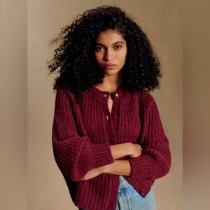 Sézane Emile Cardigan in Burgundy
